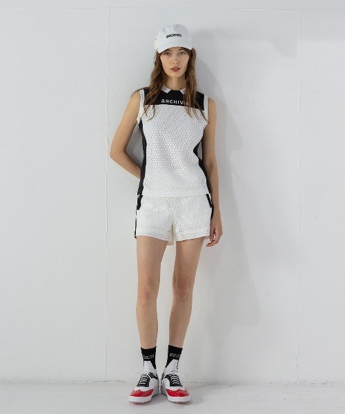 ARCHIVIO ブラックショートパンツ UVカット archivio パンツ 「LADIES」レースUVショートパンツ「2024年春夏