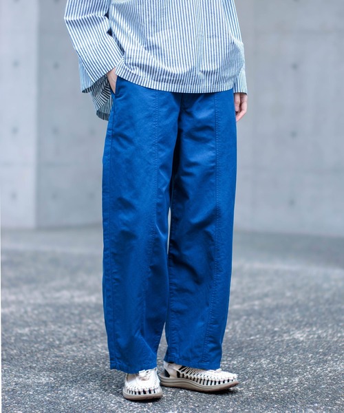 ワイドパンツ パンツ 「D.M.G. / ディーエムジー」 コットンリネンガルゼアーモンドパンツ レディースの画像