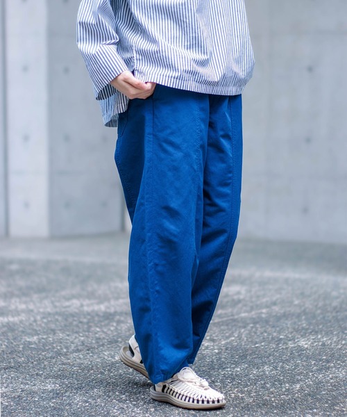 ワイドパンツ パンツ 「D.M.G. / ディーエムジー」 コットンリネンガルゼアーモンドパンツ レディースの画像