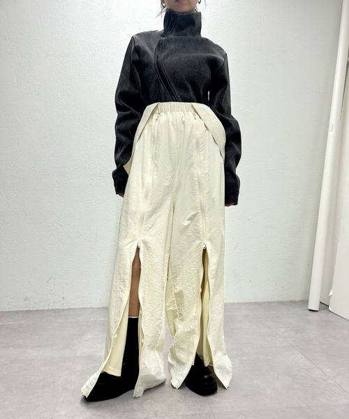 パンツ スラックス 「Six M/シックスエム」ファスナーデザインパンツ 