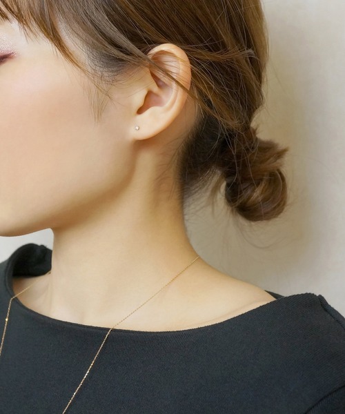 TAKE-UP ピアス K18ダイヤモンド セカンドピアス0. 08ct レディース  