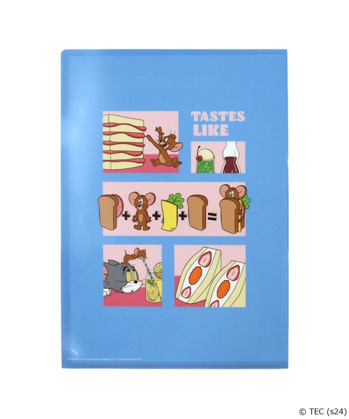 文房具 「公式」トムとジェリー ポケット付きクリアファイルA EAT