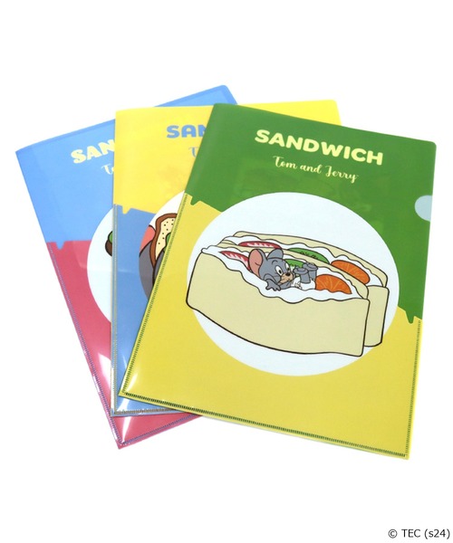 文房具 「公式」トムとジェリー ポケット付きクリアファイルA EAT