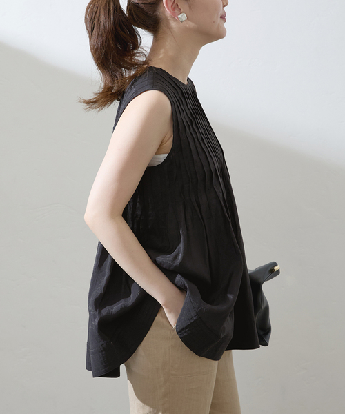 IENA シャツ ブラウス TORRAZZO DONNA/トラッゾドンナ Pintuck tunics  