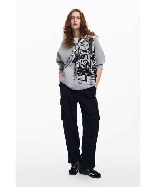 デシグアルラクロアスウェット　新品タグ付き Desigual トレーナー スウェット DOLLLACROIX ジャケットロング