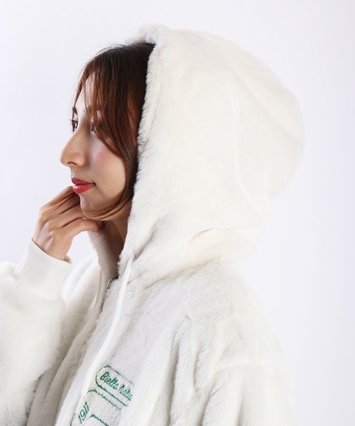 FILA（フィラ） コート アウター レディース フェイクファー フーディ