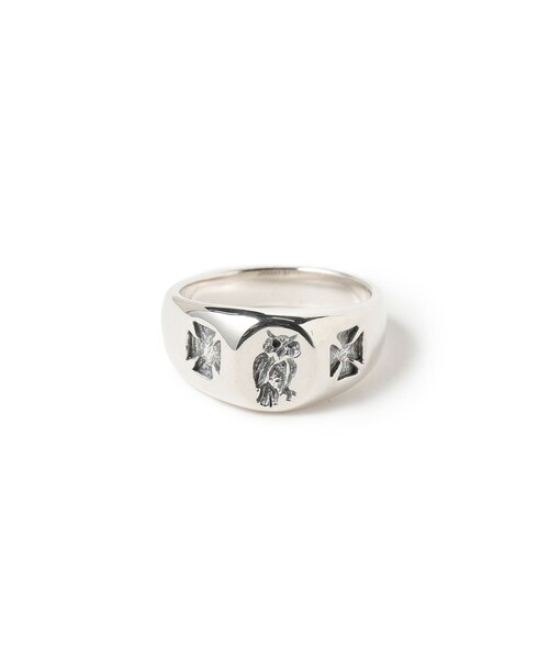 指輪 リング Owl Signet Ring レディース メンズの画像