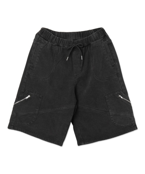 ジーンズ デニム デニムパンツ ZIPワイドハーフデニムパンツ