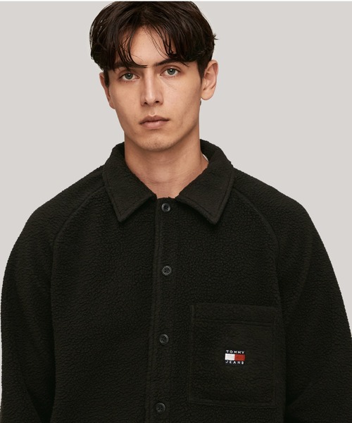 テディバッジオーバーシャツ トミー ヒルフィガー TOMMY HILFIGER テディバッジオーバー
