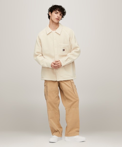 TOMMY JEANS コート ジャケット バッジテディオーバーシャツ