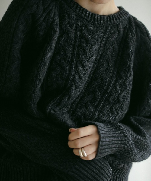 MANOF SHOULDER TUCK CABLE KNIT ケーブルニット SHOULDER TUCK CABLE KNIT｜TOPS(トップス)｜MANOF OFFICIAL ONLINE STORE