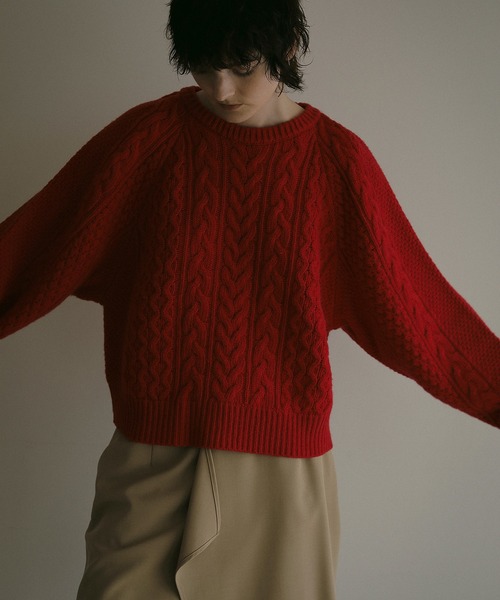 ❤︎　 Nîmes handmade cable knit RED Nîmes handmade cable knit – THE TOÉ