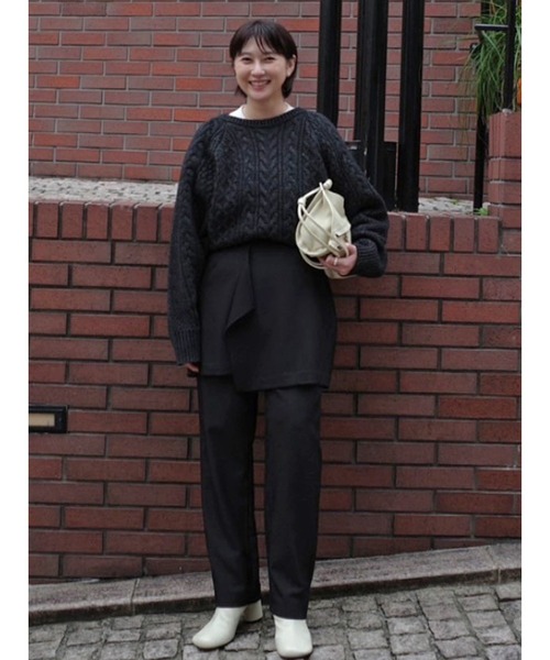 MANOF（マノフ） ニット セーター SHOULDER TUCK CABLE KNIT