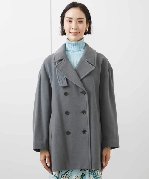 まっく【美品★超レア★ヴィンテージ】ニューヨーカーピーコート キルティング MICHEL KLEIN（ミッシェルクラン） ピーコート pコート Super100ウール