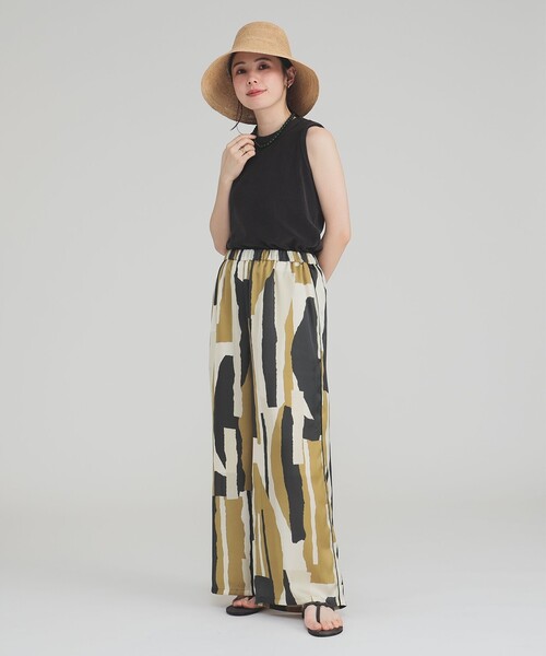 Demi-Luxe BEAMS パンツ シックプリント レディース : ZOZOTOWN