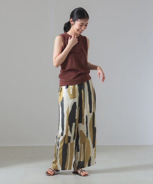 Demi-Luxe BEAMS パンツ シックプリント レディース : ZOZOTOWN