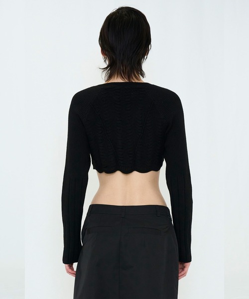 VIAVANDA カーディガン KNIT BOLERO CARDIGAN レディース
