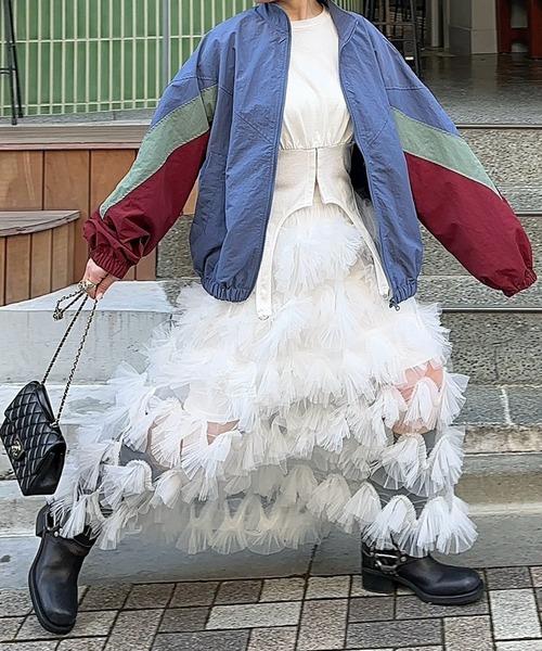 Alley Tokyo スカート ポンポンフリルシアースカート : ZOZOTOWN
