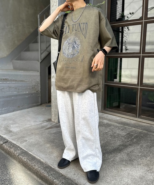 カーブシルエット スウェットパンツ 韓国 春 メンズ 3色 hr8214 link lot スウェットパンツ ジャージ カーブ イージールーズ