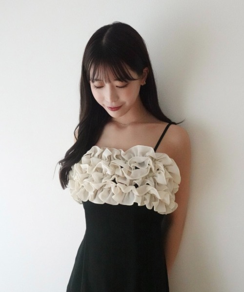 deicy デイシー チェリードットフリル ワンピース ロング DEICY（デイシー） ワンピース フリルキャミワンピース : ZOZOTOWN