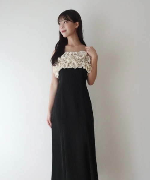 deicy デイシー チェリードットフリル ワンピース ロング DEICY（デイシー） ワンピース フリルキャミワンピース : ZOZOTOWN