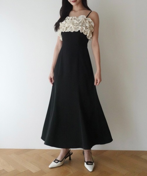 deicy デイシー チェリードットフリル ワンピース ロング DEICY（デイシー） ワンピース フリルキャミワンピース : ZOZOTOWN