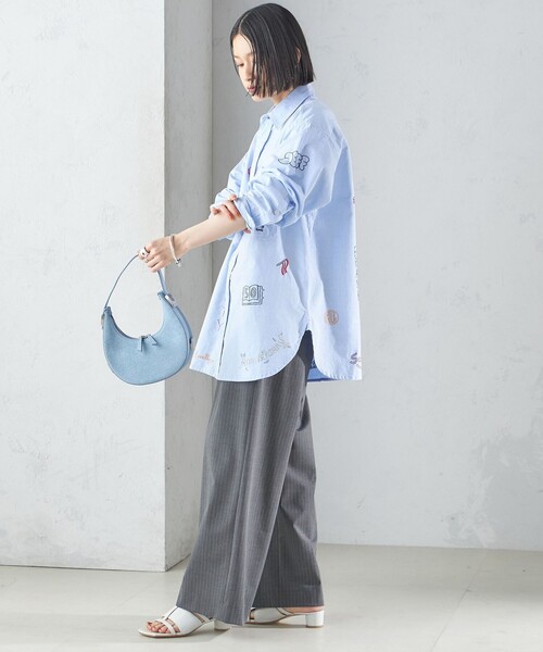 【シップス　ウィメン】【SHIPS別注】WHITE FIELD: エンブロイダリー シャツ SHIPS別注】WHITE FIELD: エンブロイダリー シャツ｜シップスの
