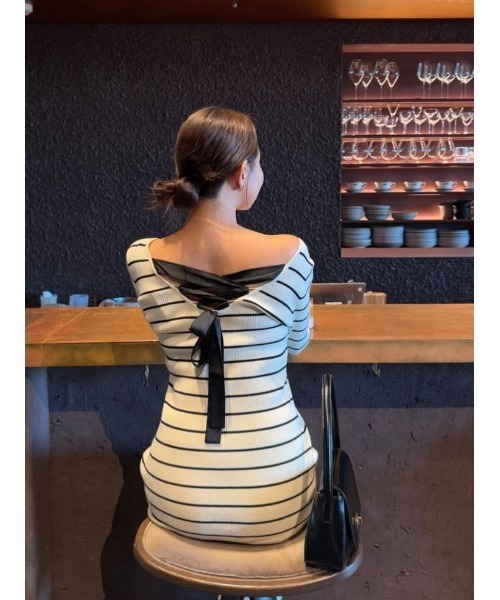 Her lip to ワンピース Be Mine Back Lace-Up Long Dress