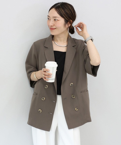 【新品未使用】avancer テーラードジャケット 茶色 WORK WEAR SUIT テーラードライトジャケット・裏地なし【返品