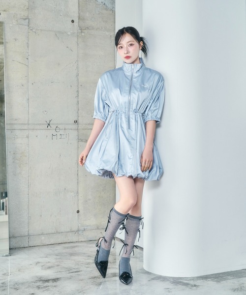 ANDGEEBEE ワンピース バルーンシルエットハイネックワンピ
