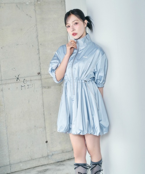 ANDGEEBEE ワンピース バルーンシルエットハイネックワンピ