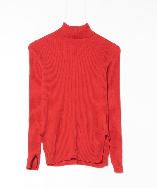 LANVIN en Bleu 「LANVIN Bleu」 タートルネックニット 38 レッド