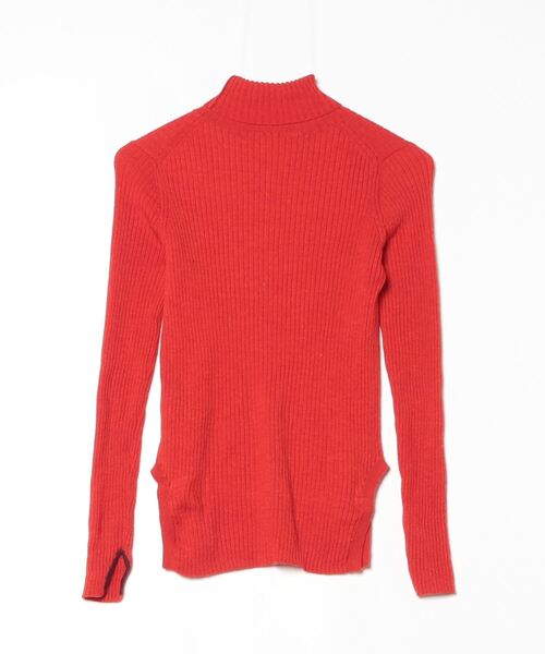 「LANVIN en Bleu」 タートルネックニット 38 レッド レディース_画像2