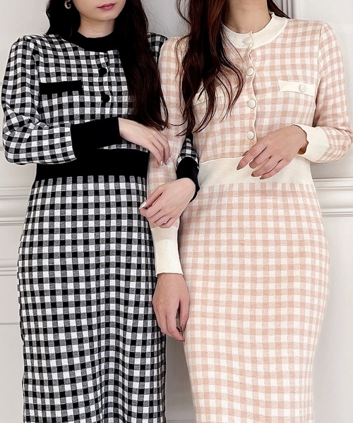 「MIIA」 ニットワンピース FREE ベージュ レディース_画像2