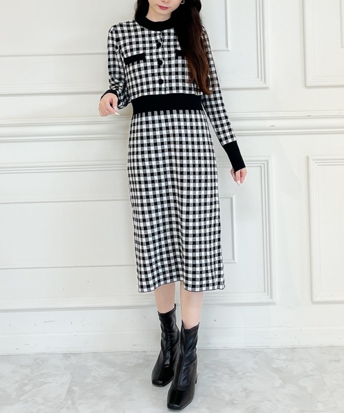 「MIIA」 ニットワンピース FREE ベージュ レディース_画像3