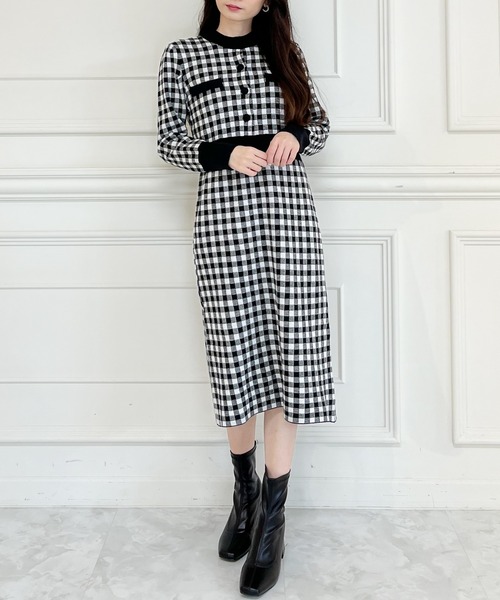 「MIIA」 ニットワンピース FREE ベージュ レディース_画像4