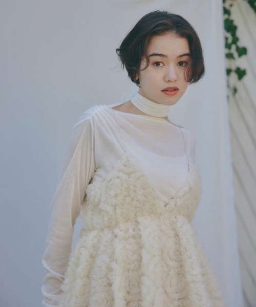 NOTREemor ノートルエモア asymmetry tulle tops asymmetry tulle tops🪽♡ @emor__official ボリューミーな