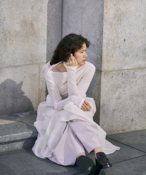 トップス Notre emoir / drape design tops RESTOCK- 多くのお客様から再販のご要望をいただき、 drape