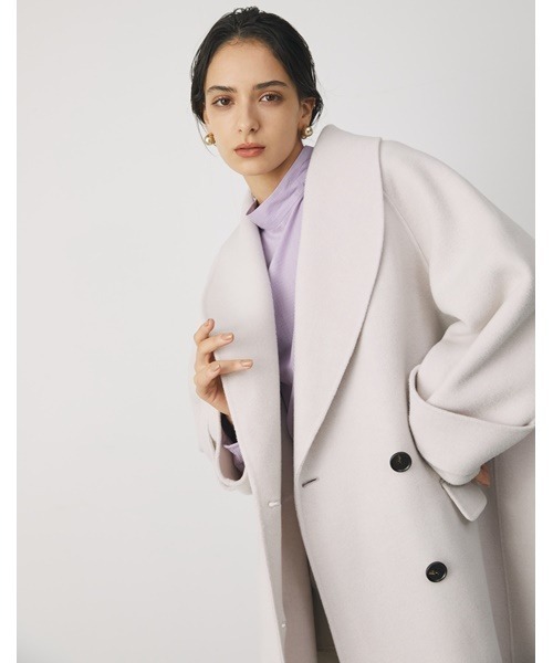 Mila Owen ミラオーウェン ウールシャギーオーバーチェスターコート Mila Owen（ミラオーウェン） チェスターコート ONE SIZE ピンク