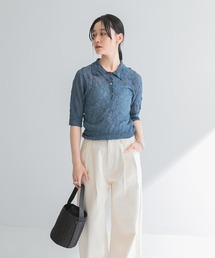 ニット セーター new basic　リネン混ワッシャーシャツカラーニット レディース｜ZOZOTOWN Yahoo!店