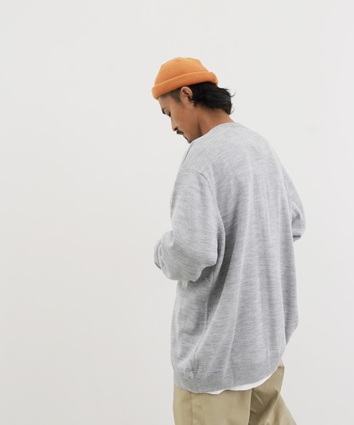 「Lulu & Arnie」 「HARRITON」ニットカーディガン X-LARGE グリーン メンズ_画像4