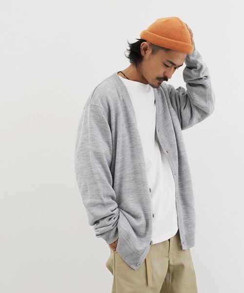 「Lulu & Arnie」 「HARRITON」ニットカーディガン X-LARGE グリーン メンズ_画像5