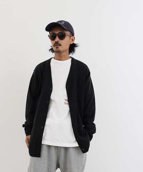 「Lulu & Arnie」 「HARRITON」ニットカーディガン X-LARGE グリーン メンズ_画像7