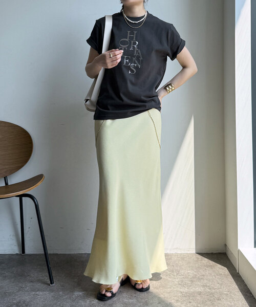 DouDou tシャツ 「WEB限定」 箔プリントロゴTEE レディース