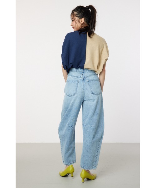 [RODEO CROWNS WIDE BOWL] обработка Denim брюки MEDIUM голубой женский 