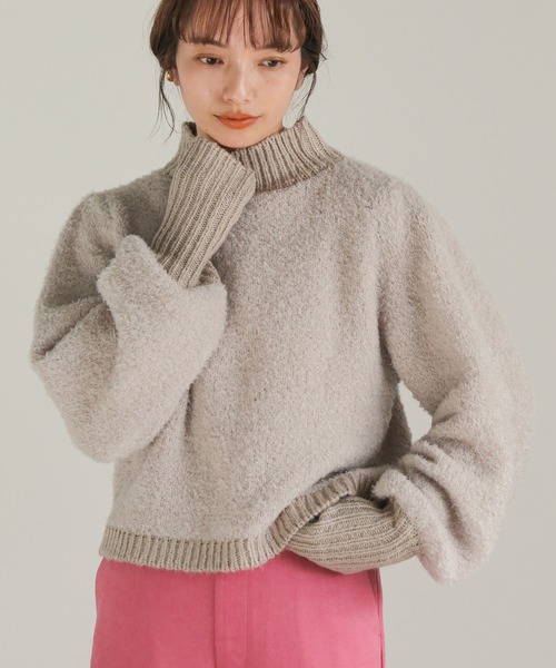 select MOCA（セレクトモカ） 長袖ニット FREE グレイッシュベージュ
