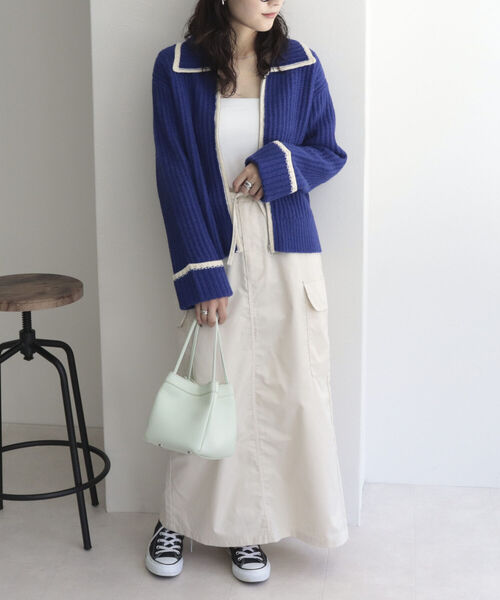 「fredy emue」 ニットカーディガン 38 グレー レディース_画像4