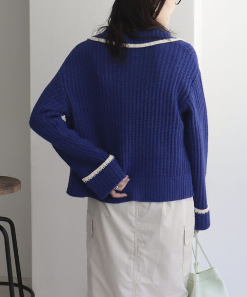 「fredy emue」 ニットカーディガン 38 グレー レディース_画像8