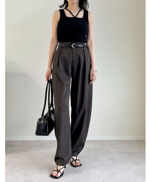 Re:EDIT タンクトップ ノースリーブ 「ブラ紐隠し」前後2WAYテレコリブ