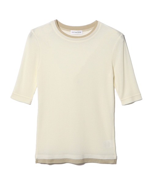 tシャツ ESTNATION / シアーテレコレイヤー Tシャツ レディース ESTNATION tシャツ / シアーテレコレイヤー Tシャツ レディース